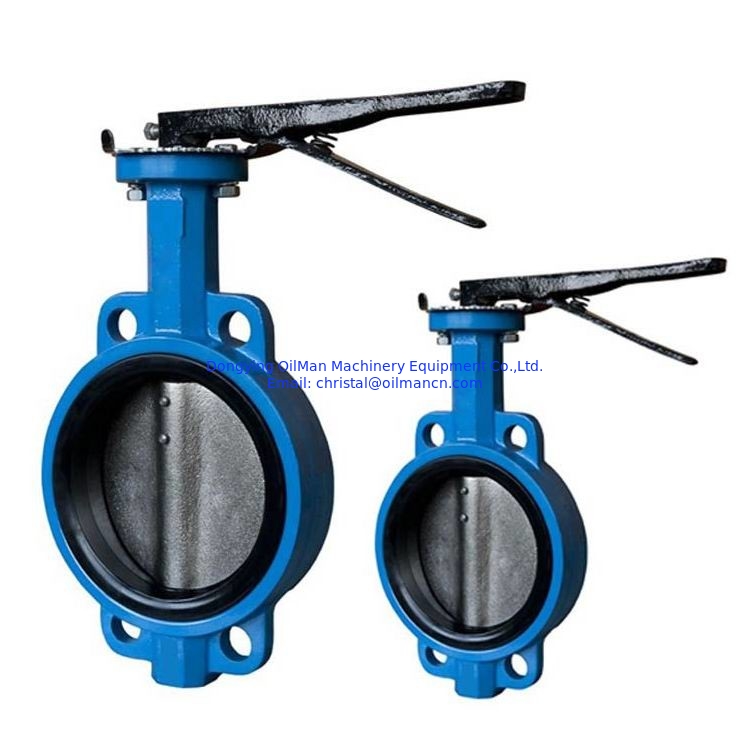 PN16 Classe150 Máquina de manuseio do corpo de ferro dúctil Wafer Butterfly Valve para gás de óleo de água