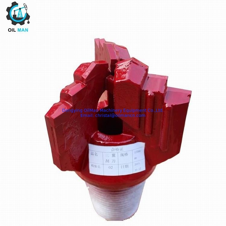 2"- 17 1/2 "Poço de água de perfuração Carbide inserir 3 lâminas asas Tipo passo Drag Bit
