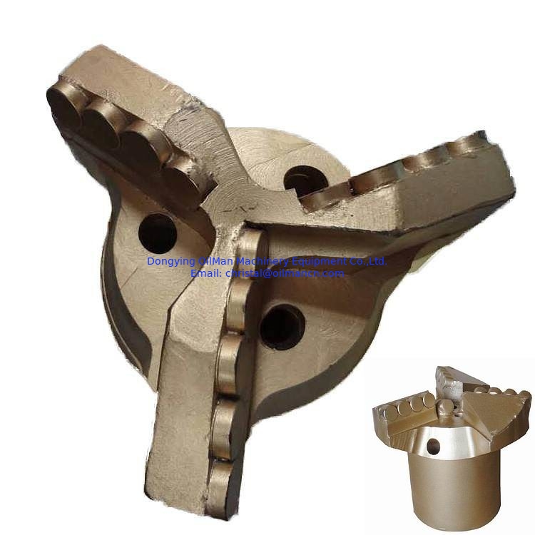 3 lâminas passo tipo 6-1/2 "carbono de tungstênio diamante PDC Drag Bit para perfuração de rocha